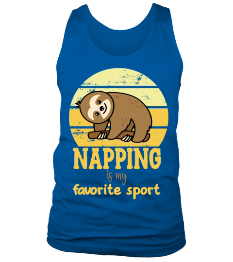 Napping is my favorite sport funny sloth design Tank Top Unisex