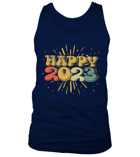 Retro Vintage New Year 2023 Hello 2023 Groovy 2023 Tank Top Unisex
