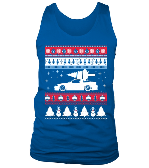 Ugly Christmas sweater for car lover Tank Top Unisex