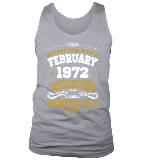 Vintage Aged To Perfection Ferbuary 1972 Tank Top Unisex