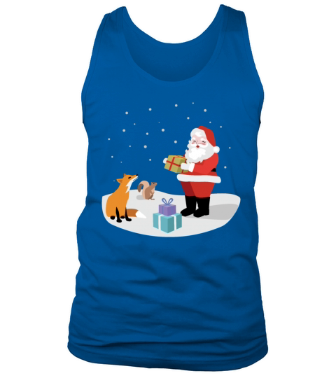 Vintage Santa Surrounded By Forest Tank Top Unisex