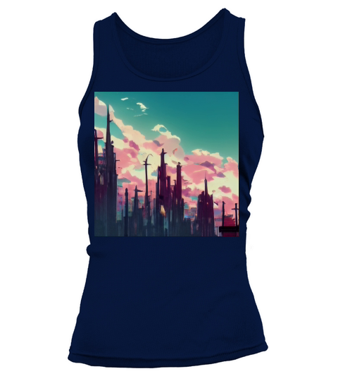 Aesthetic city sky Tank top Woman