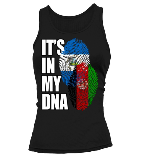 Afghan And Nicaraguan Mix Heritage DNA Flag Tank top Woman