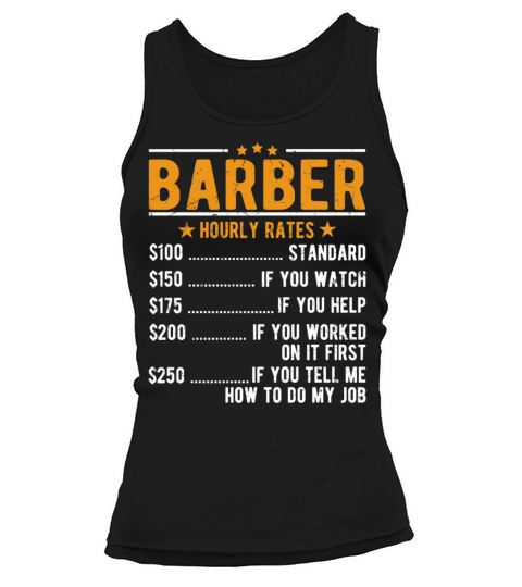 Barber Hourly Rates Tank top Woman
