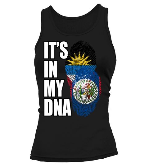 Belizean And Antiguan Mix Heritage DNA Flag Tank top Woman