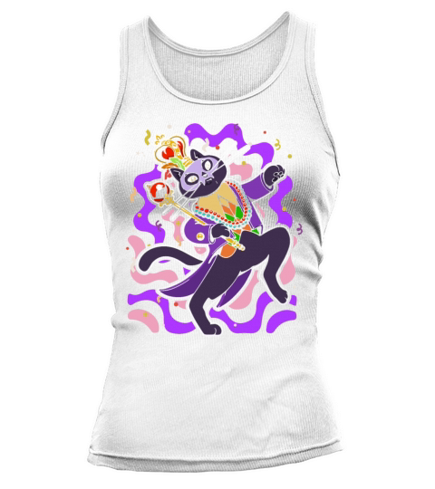 Cat Lover Mardi Gras Celebration Shenanigan Tank top Woman