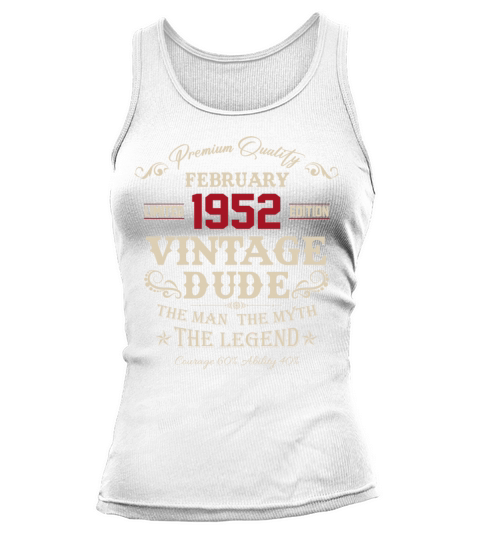 February 1952 Vintage Birthday Present Tank top Woman
