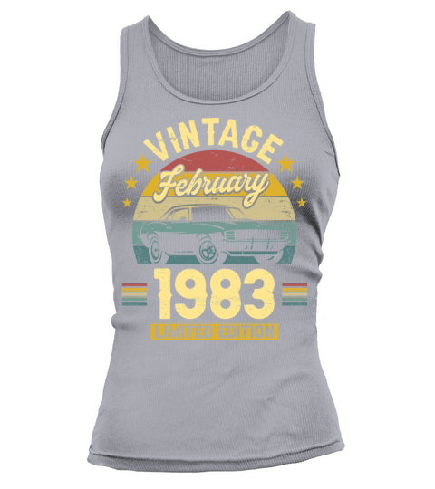 February 1983 40 Years Old Vintage 40th Birthday Tank top Woman
