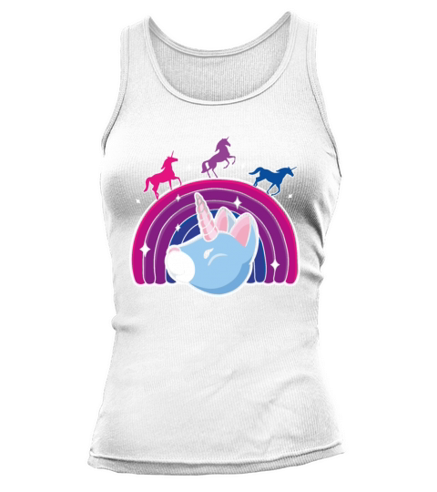 Kawaii Bisexual Pride Unicorn Bi Rainbow Tank top Woman