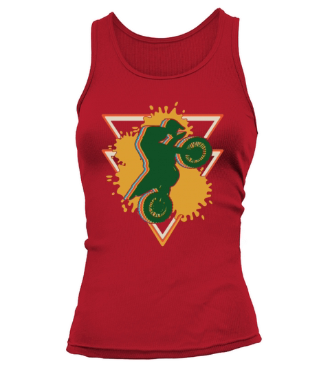 Retro Motocross Rider Vintage Dirtbike Tank top Woman
