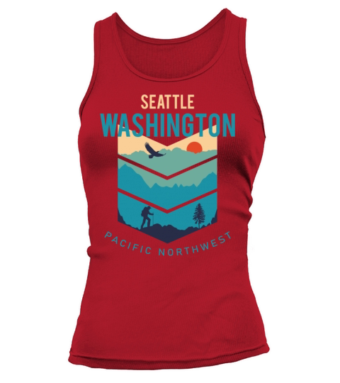 Seattle Washington Native Hometown Vintage Pacific Tank top Woman