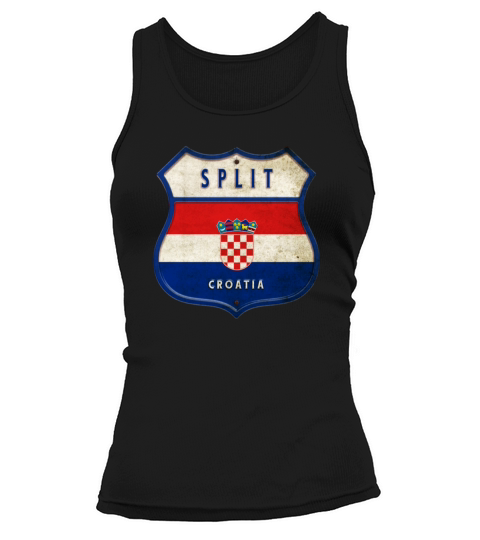 Split Croatia flag coat of arms design Tank top Woman