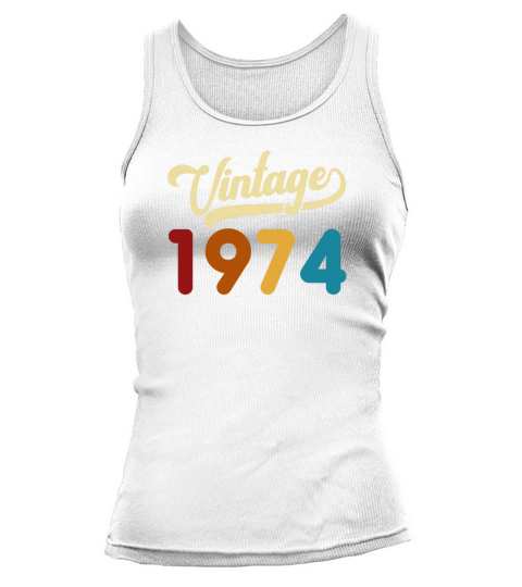 Vintage 1974 Retro Style 47th Birthday Gift Tank top Woman