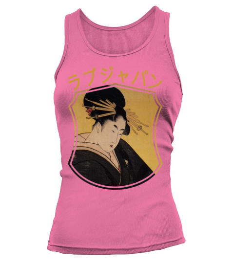 Vintage Japanese Geisha Retro Symbol Text Kanji Tank top Woman