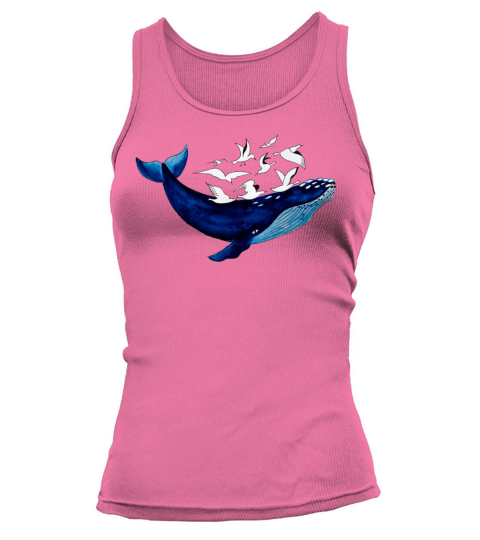 Whale and seagulls I Air and water Tank top Woman