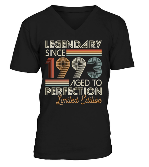 30th birthday vintage 1993 legendary since 1993 V-Neck T-shirt
