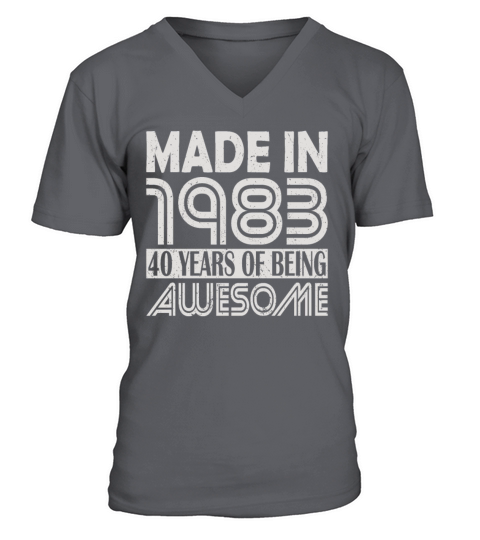40th birthday vintage 1983 40 years V-Neck T-shirt