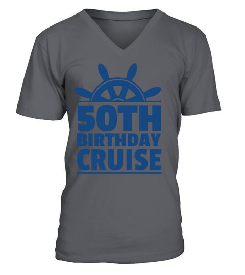 50th birthday cruise V-Neck T-shirt