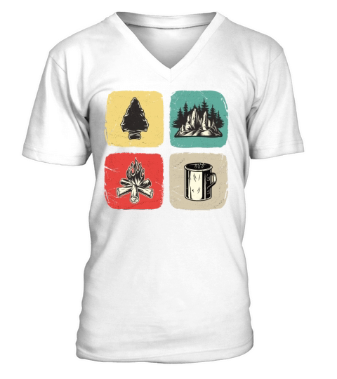 Arrowhead Shapes Collecting Vintage Look V-Neck T-shirt