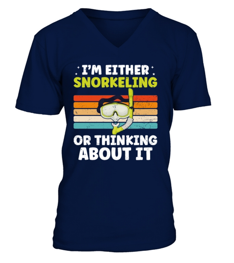 Funny Snorkeling Dive Design For Snorkeler Cool V-Neck T-shirt
