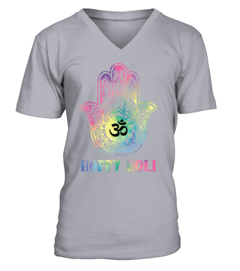 Happy Holi Hinduism Hindu Buddhist Holi Festival V-Neck T-shirt