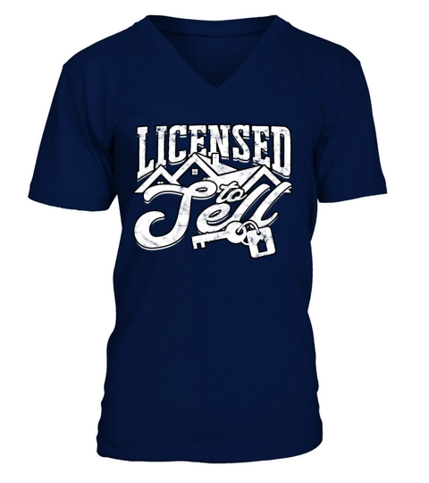House Realtor Real Estate Agent Property Home V-Neck T-shirt