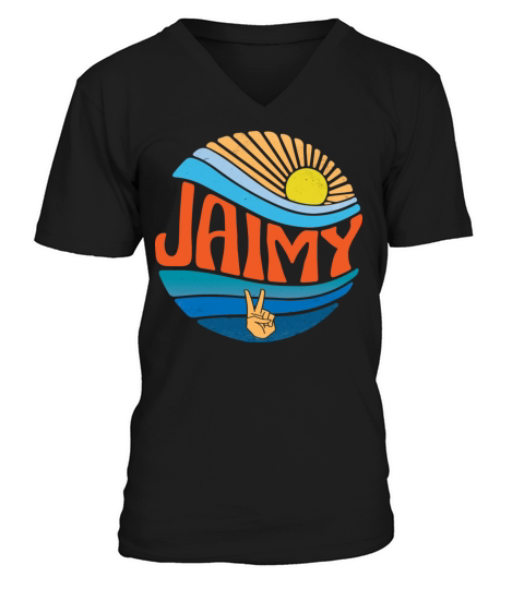Jaimy Shirt Vintage Sunset Jaimy Groovy Tie Dye V-Neck T-shirt