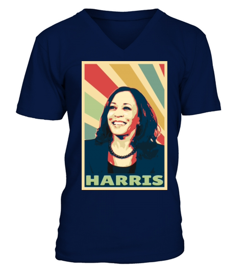 Kamala Harris Vintage Colors V-Neck T-shirt
