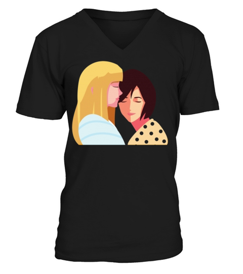 lesbian lgbtq pride valentine day 2023 valentines V-Neck T-shirt