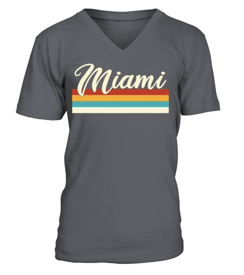 Miami - Florida - Retro - Vintage - United States V-Neck T-shirt