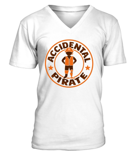 Pirate Amputee Joke Leg Prosthetic Design for a V-Neck T-shirt