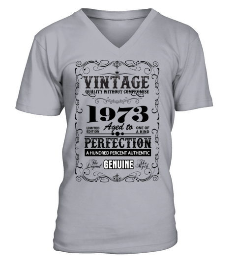 Premium Vintage 1973 Aged To Perfection V-Neck T-shirt