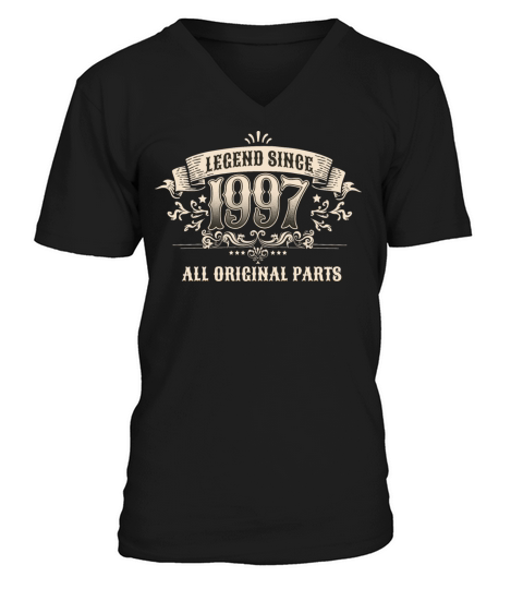 Retro Vintage Legend Since 1997 Original Parts V-Neck T-shirt