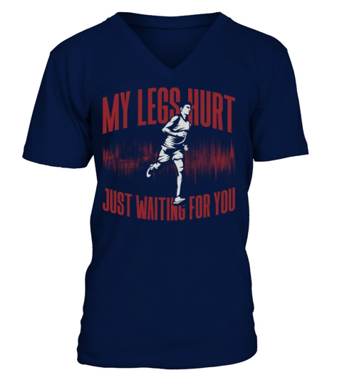 Running Runner Half Marathon V-Neck T-shirt