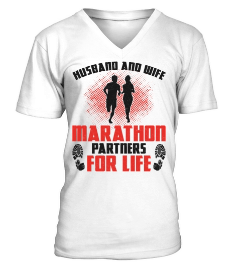 Running Runner Half Marathon V-Neck T-shirt