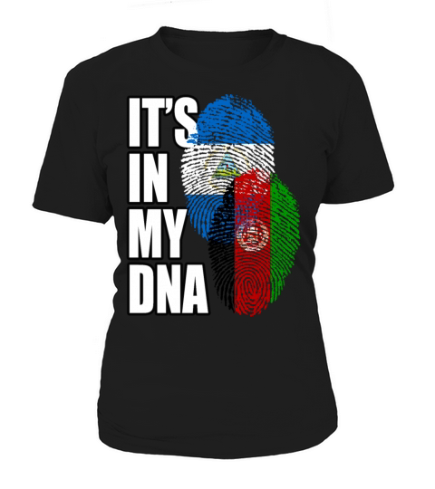 Afghan And Nicaraguan Mix Heritage DNA Flag Women's T-Shirt