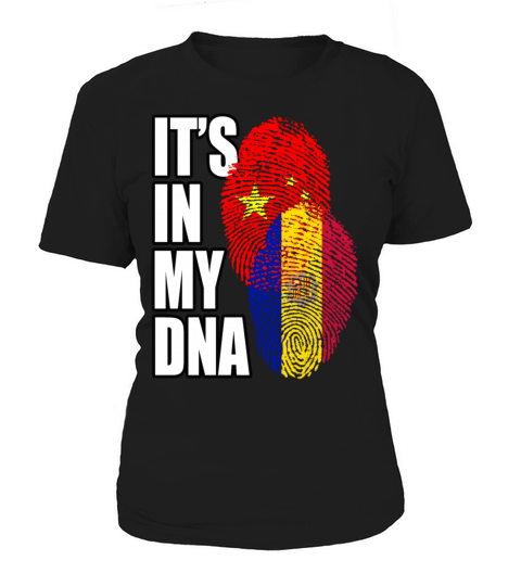 Andorran And Chinese Mix Heritage DNA Flag Women's T-Shirt