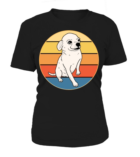Cute Chihuahua Dog Breed Vintage Retro Sunset Women's T-Shirt