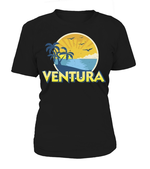 Vintage Ventura Beach California Surfing 70S Desig Women's T-Shirt