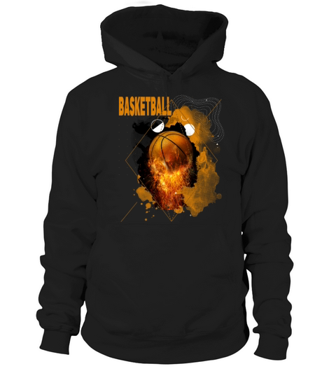 Basketball Fire Player Sports Fan Vintage Retro Hoodie Unisex