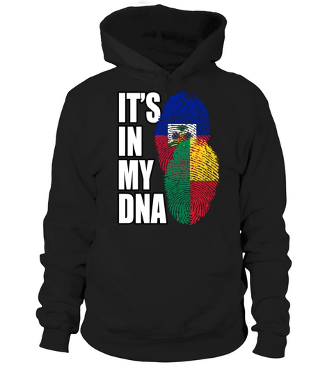 Beninese And Haitian Mix Heritage DNA Flag Hoodie Unisex