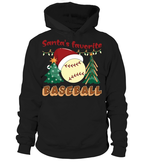 Christmas Sport Christmas Santas Favorite Baseball Hoodie Unisex