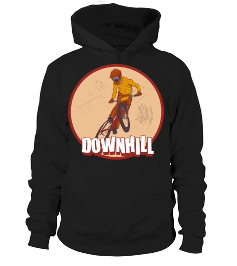 downhill down mountain biking vintage style Hoodie Unisex