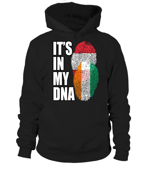 Ivorian And Austrian Mix Heritage DNA Flag Hoodie Unisex
