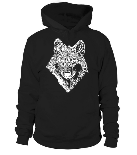 Sweet Elegant Vintage Wolf Portrait Hoodie Unisex