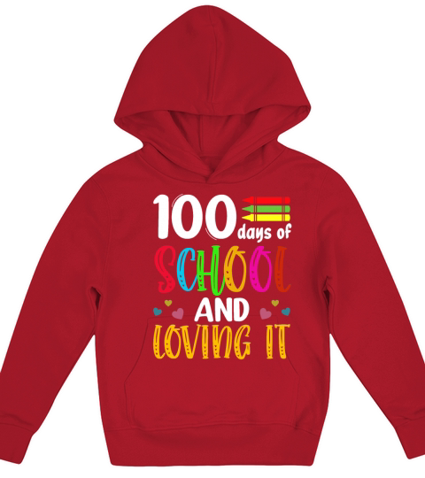 100 Days Of School Design for Kindergarten Teacher Kids Hoodie