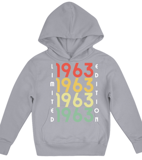 60 Years Vintage 1963 Retro 60th Birthday Kids Hoodie