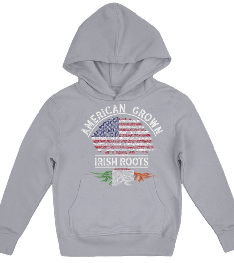 American Grown Irish Roots Design Ireland Patricks Kids Hoodie