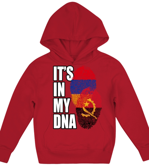 Armenian And Angolan Mix Heritage DNA Flag Kids Hoodie