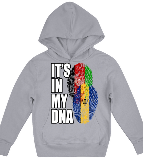 Barbadian And Afghanistan Mix Heritage DNA Flag Kids Hoodie